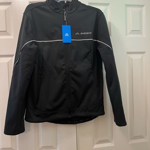 INBIKE Men's Cycling Jacket Winter Fleece Thermal Windproof Soft Shell Wind Coat - Picture 7 of 12